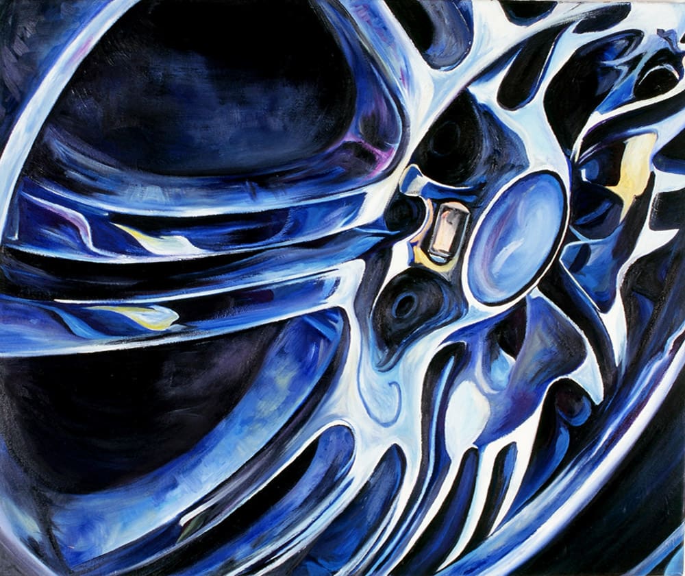 Gwan Woo Nam. Illustration of a shiny metal hubcap.